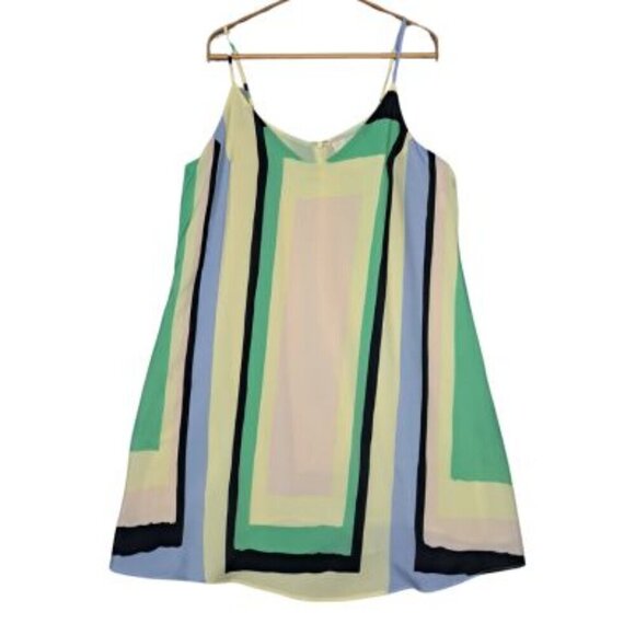 Anthropologie Maeve Abstracted Geometric Knee Length Dress - Picture 2 of 8